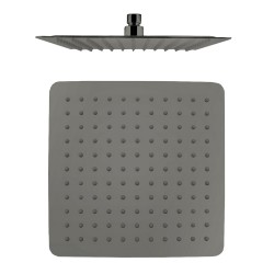 250mm 10 inch Stainless steel Gunmetal Grey Super-slim Square Rainfall Shower Head  250mm 10 inch Stainless steel Gunmetal Grey Super-slim Square Rainfall Shower Head